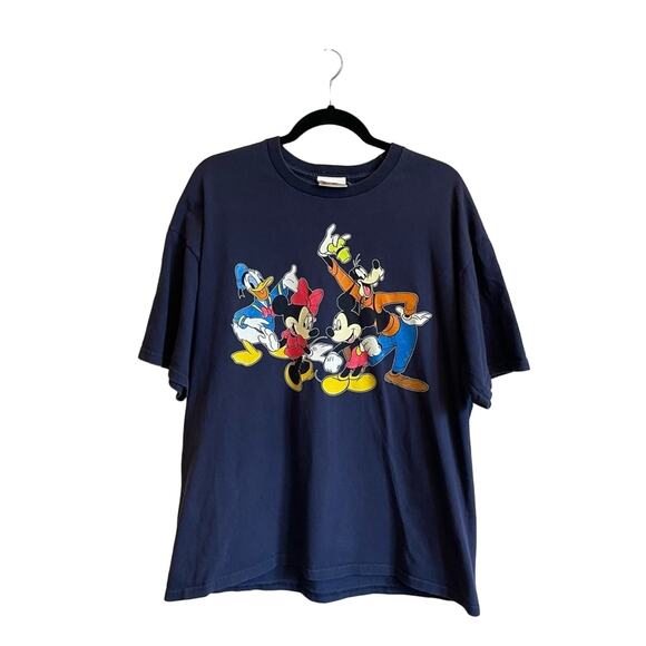 Disney L Vintage short sleeve t-shirt Mickey Minnie Donald Goofy Y2K - Picture 1 of 7